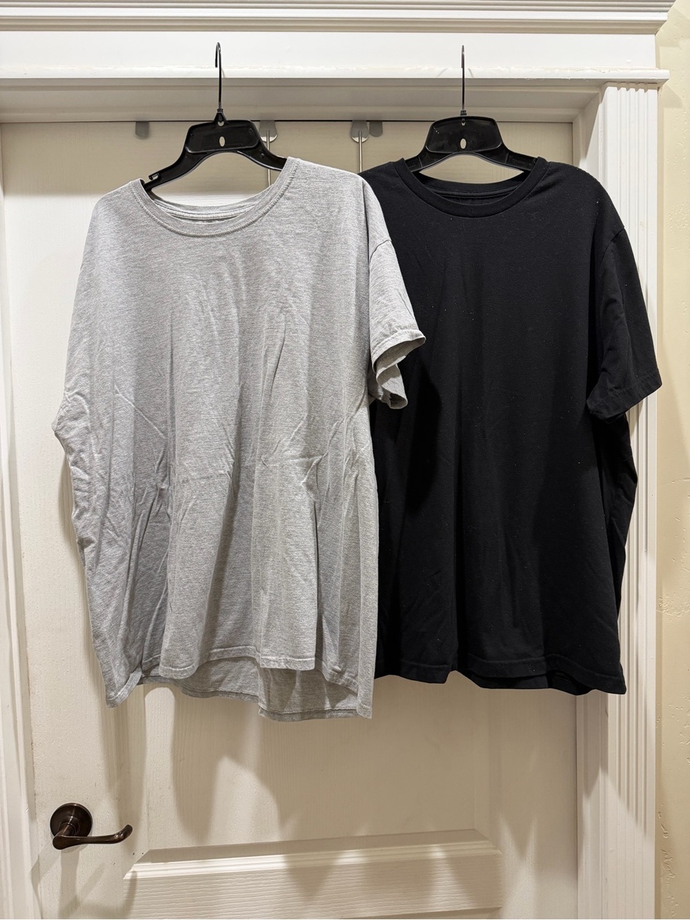 George Short Sleeve Crew Neck T-Shirts - Black & Light Gray